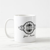 Logo uploaden, naam, aangepaste zaken koffiemok (Links)