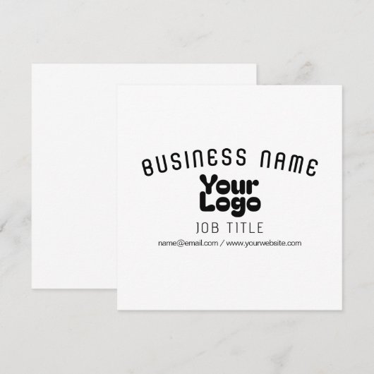 Logo uploaden | Wit & Zwart (bewerkbaar) (Voorkant / Achterkant)