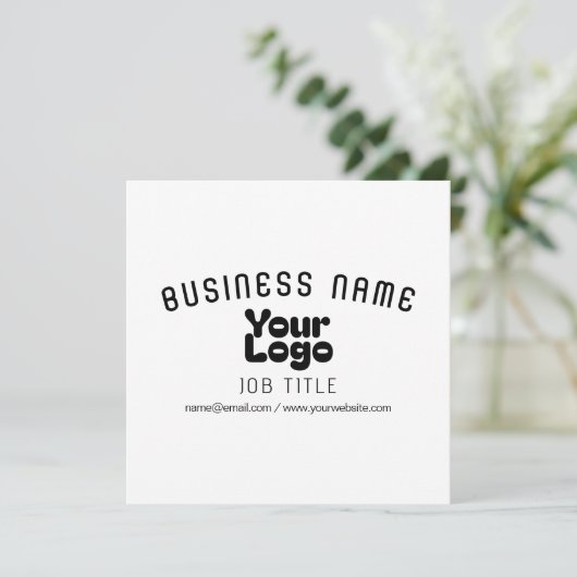 Logo uploaden | Wit & Zwart (bewerkbaar) (Staand voorkant)