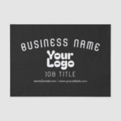 Logo uploaden | Zwart-wit (bewerkbaar) Tissuepapier (Voorkant)