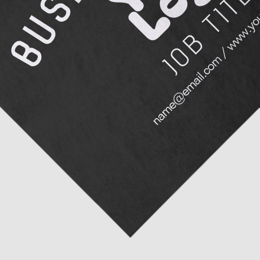 Logo uploaden | Zwart-wit (bewerkbaar) Tissuepapier (Detail)