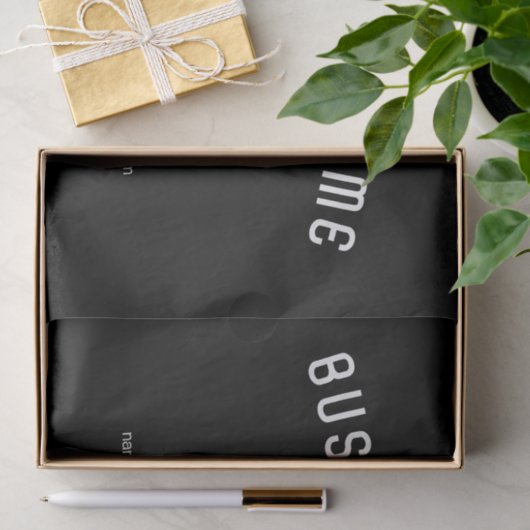 Logo uploaden | Zwart-wit (bewerkbaar) Tissuepapier (Geschenk)