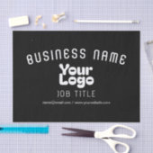 Logo uploaden | Zwart-wit (bewerkbaar) Tissuepapier (Craft)