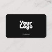 Logo uploaden | Zwart-wit (bewerkbaar) Visitekaartje (Achterkant)