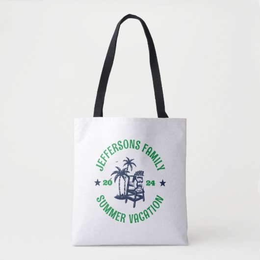  Logo Vacature Beach Holiday Trip Tote Bag (Voorkant)