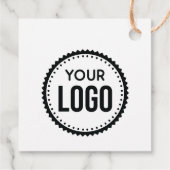 Logo van aangepast bedrijf bedankjes labels (Achterkant)