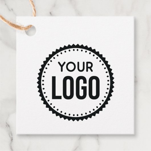 Logo van aangepast bedrijf bedankjes labels (Voorkant)