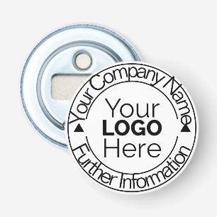 Logo van aangepast bedrijf button flesopener