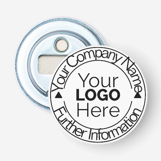 Logo van aangepast bedrijf button flesopener (Voorkant)