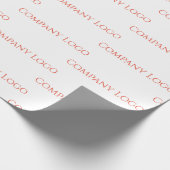 Logo van aangepast bedrijf cadeaupapier (Hoek)