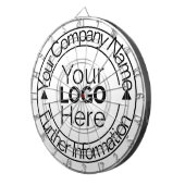 Logo van aangepast bedrijf dartbord (Voorkant Rechts)