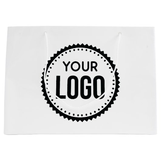 Logo van aangepast bedrijf groot cadeauzakje (Voorkant)