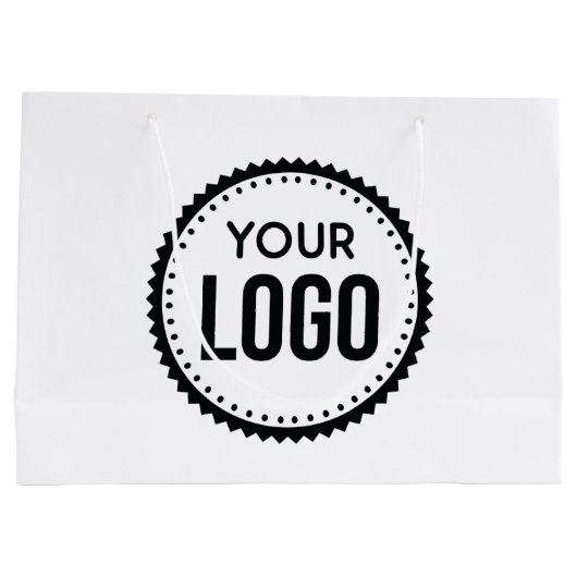 Logo van aangepast bedrijf groot cadeauzakje (Achterkant)