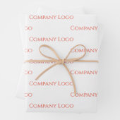 Logo van aangepast bedrijf inpakpapier vel (In situ)