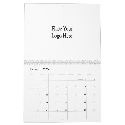 Logo van aangepast bedrijf kalender (Jan 2027)