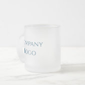 Logo van aangepast bedrijf matglas koffiemok (Voorkant links)