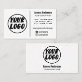 logo van aangepast bedrijf | minimale witte Profes Visitekaartje (Voorkant / Achterkant)
