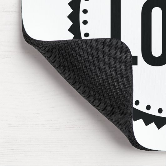 Logo van aangepast bedrijf muismat (Hoek)