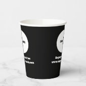 Logo van aangepast bedrijf | Naam | Stijlvolle zwa Papieren Bekers (Links)