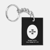Logo van aangepast bedrijf | Naam | Stijlvolle zwa Sleutelhanger (Voorkant Links)