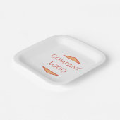 Logo van aangepast bedrijf papieren bordje (Gebogen)