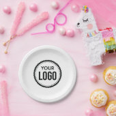 Logo van aangepast bedrijf papieren bordje (Feest)