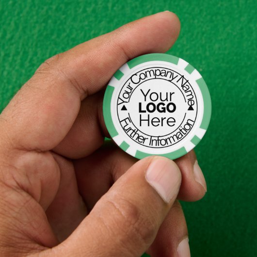Logo van aangepast bedrijf poker chips (Hand)