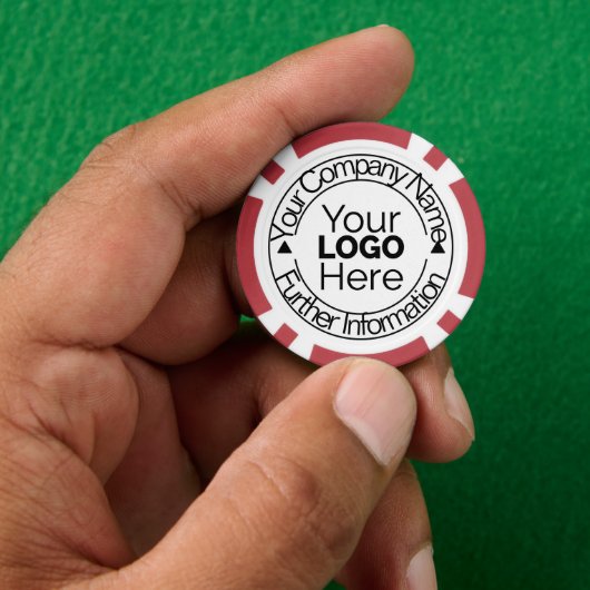 Logo van aangepast bedrijf poker chips (Hand)