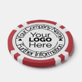 Logo van aangepast bedrijf poker chips (Enkel)