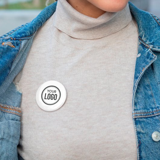 Logo van aangepast bedrijf ronde button 5,7 cm