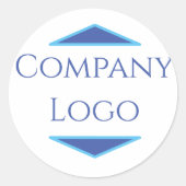 Logo van aangepast bedrijf ronde sticker (Voorkant)