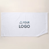 Logo van aangepast bedrijf strandlaken (Voorkant)