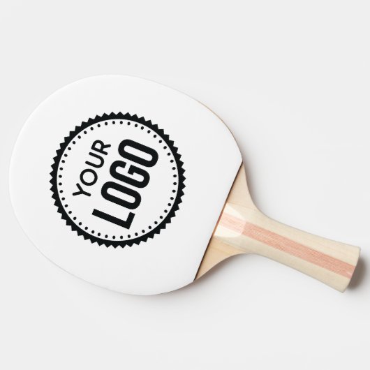 Logo van aangepast bedrijf tafeltennisbatje (Zijkant)