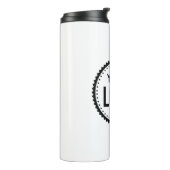 Logo van aangepast bedrijf thermosbeker (Gedraaid links)