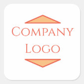 Logo van aangepast bedrijf vierkante sticker (Voorkant)