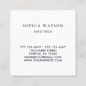 Logo van aangepast bedrijf vierkante visitekaartje (Achterkant)