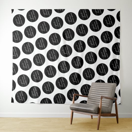 Logo van aangepast bedrijf wandkleed (In Situ (horizontaal))