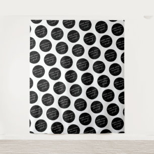 Logo van aangepast bedrijf wandkleed