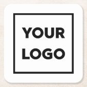 Logo van aangepaste bedrijfsorganisatie kartonnen onderzetters (Voorkant)