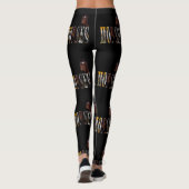 Logo van Afbeelding van paarden en van paarden, zw Leggings (Achterkant)