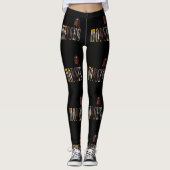 Logo van Afbeelding van paarden en van paarden, zw Leggings (Voorkant)