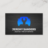 Logo van auto's | Zwarte textuur Visitekaartje (Voorkant)