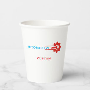 Logo van autoversnelling papieren bekers