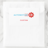 Logo van autoversnelling rechthoekige sticker (Tas)