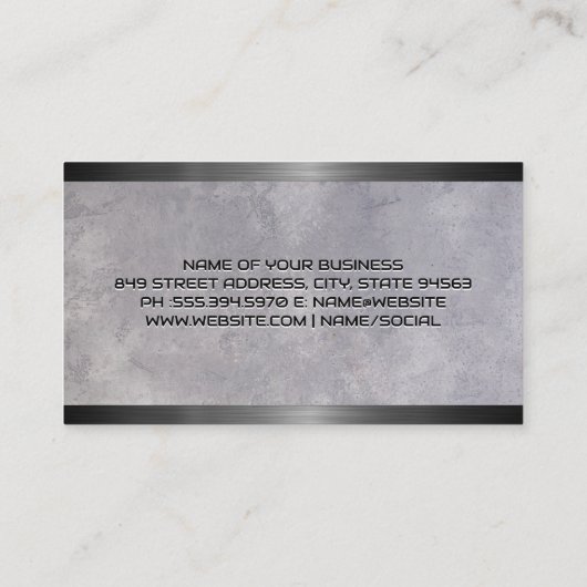 Logo van autowerkplaatsservice | Mechanic Tech Visitekaartje (Achterkant)