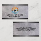 Logo van autowerkplaatsservice | Mechanic Tech Visitekaartje (Voorkant / Achterkant)