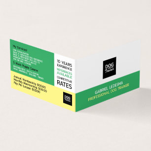 Logo van bedrijf, Dog Trainer Gedetailleerd Visitekaartje