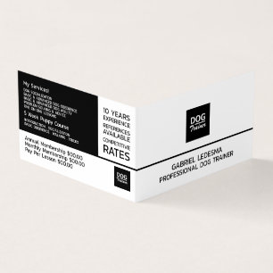 Logo van bedrijf, Dog Trainer Gedetailleerd Visitekaartje