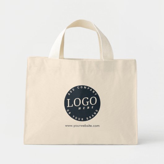 Logo van bedrijf met werknemer van de Website Mini Tote Bag (Voorkant)