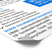 Logo van bestelwagen, reclame voor bezorgdienst poster (Hoek)